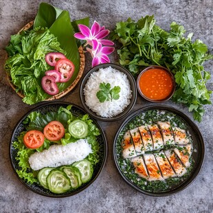 蔬菜鸡肉卷套餐