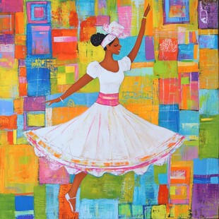 广场舞油画