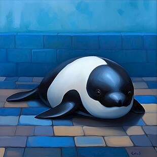 3d立体画企鹅