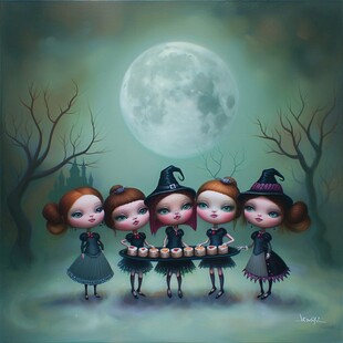 万圣节儿童插画