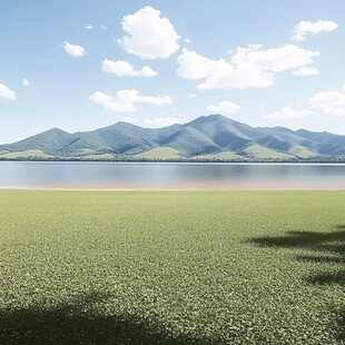 绿色湖面背景