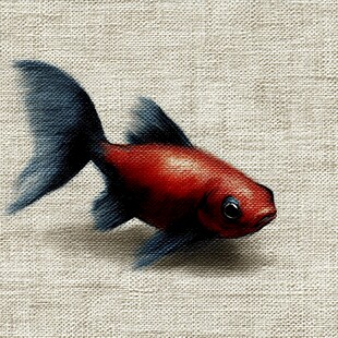 卡通写实红鲤鱼