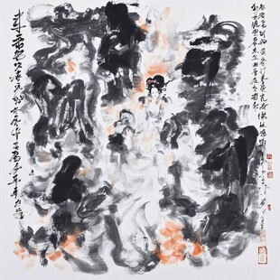 挥洒大气飘逸豪放泼墨