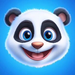 开心熊猫头像