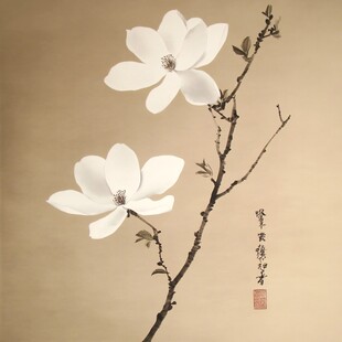 茉莉花壁画