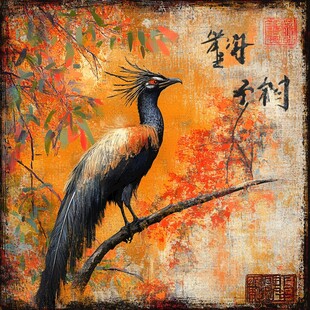 鼠绘仙鹤