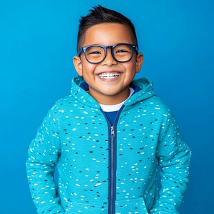 形象设计戴眼镜男孩