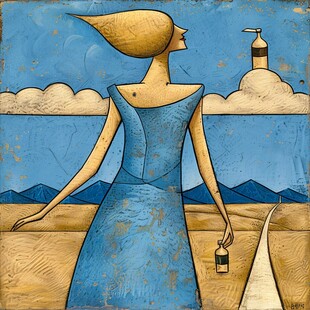 抽象人物装饰画