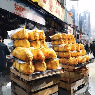 黄桥烧饼场景