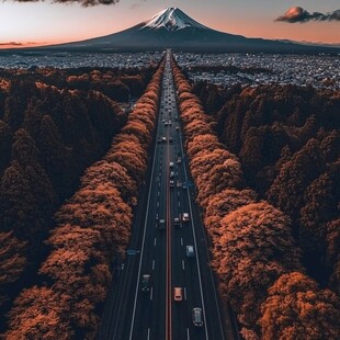 富士山景区道路