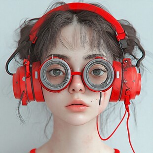 3d效果女孩