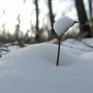 雪地里一棵草