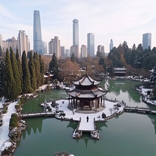 泰丰公园雪后