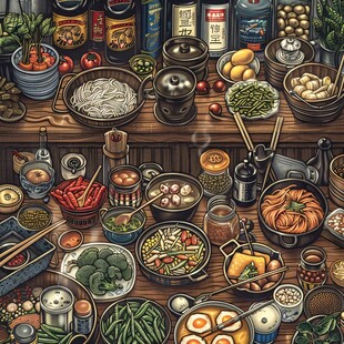 特色美食插画