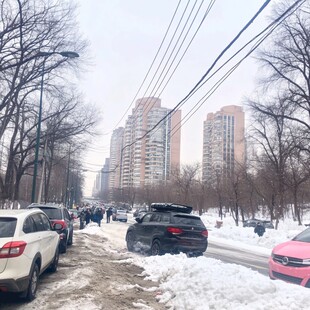 大雪后的街道