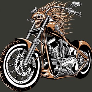 摩托车手绘