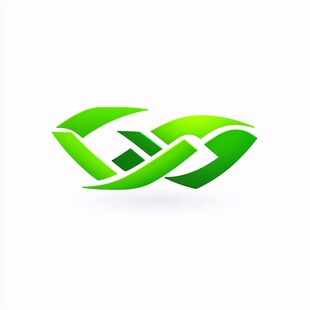 d字母绿叶logo