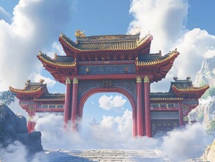 山门效果图