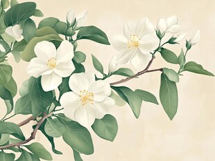 茉莉花插画