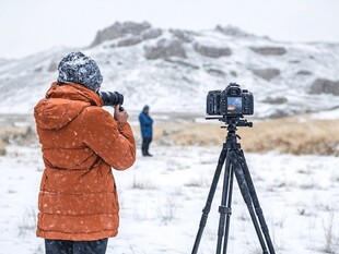 雪中拍照