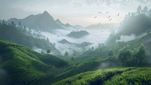 茶山背景图