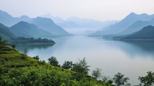 巴马湖库风光