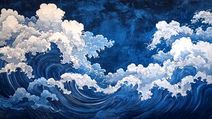 海浪浮世绘