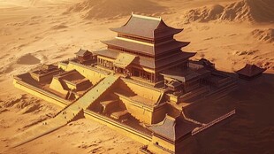 古代宫殿建造场景