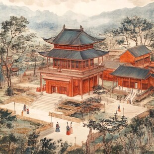 天一阁插画