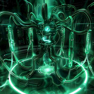 赛博朋克风格迎宾区