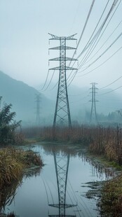 跨河高压线