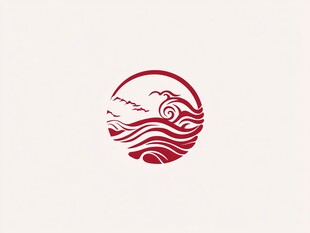 日式海浪logo