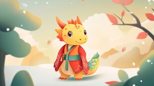 龙年ip插画