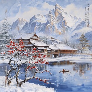 雪景立体画