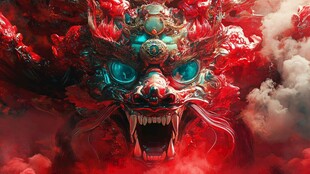醒狮包装插画