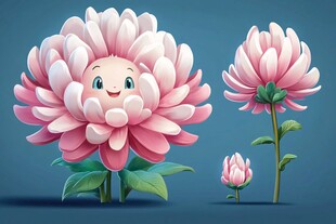 3d卡通花