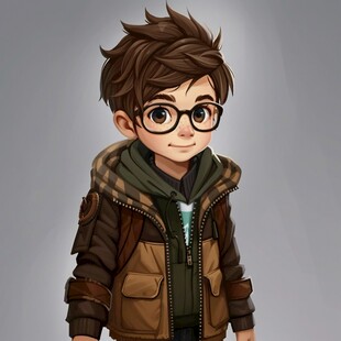 q版青年少年男生