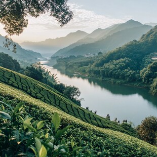 茶山夕照