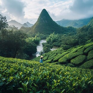 茶山夕照