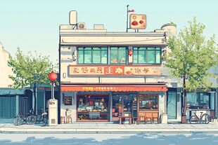 炒货店插画