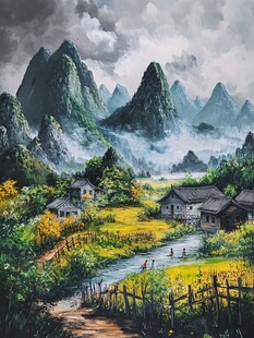 兴坪古镇油画