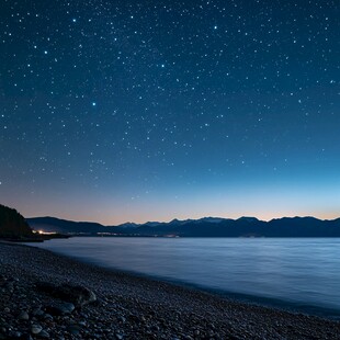 贝加尔湖夜景