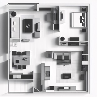 房间布局立体效果图