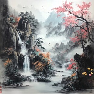 山水立体画