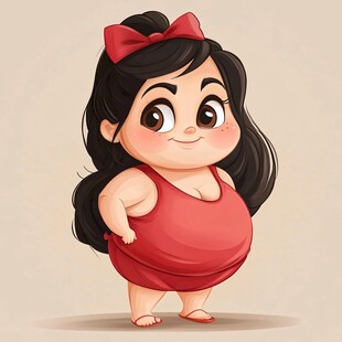 q版胖女孩