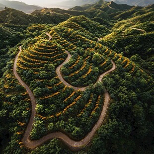 梯田产业果树马路