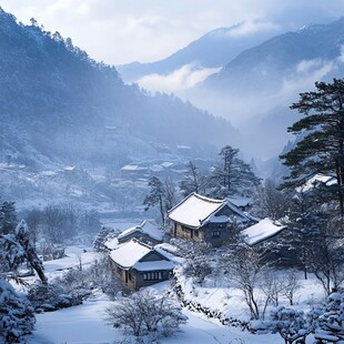 中华福寿山冬景