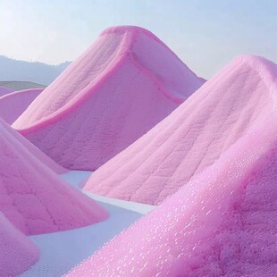 粉红色的超现实山丘
