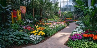 室内花卉展内景