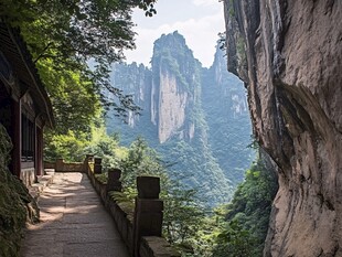 灵峰景区夫妻峰合掌峰